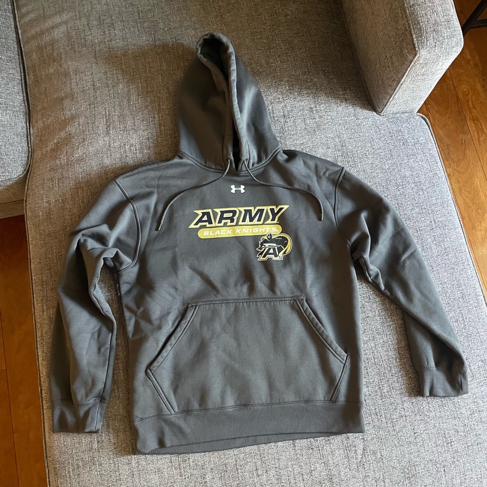 Gray Under Armour Army Black Knights Hoodie